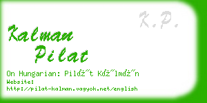 kalman pilat business card